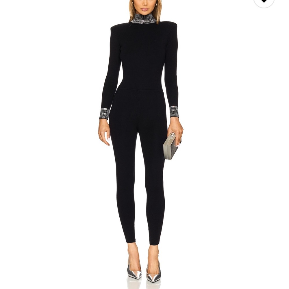 Retrofete Black Jumpsuit with Silver Details